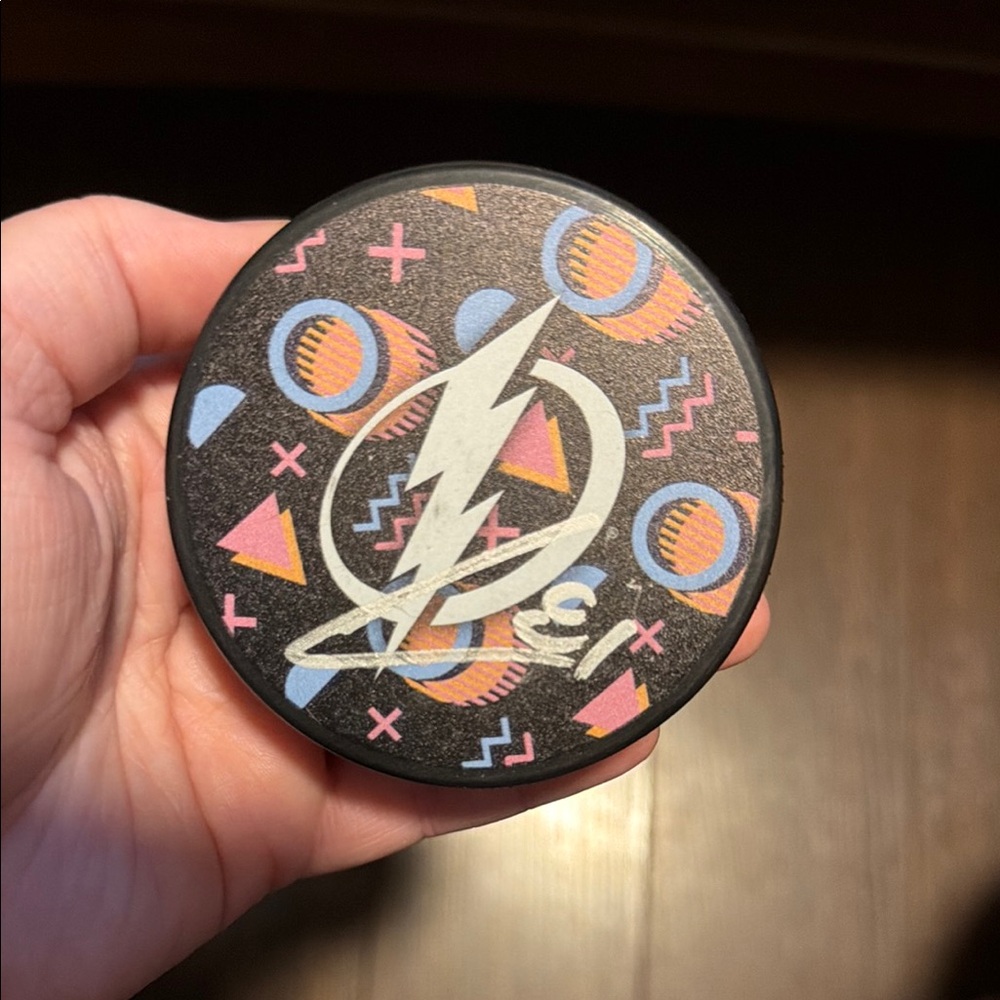Signed Tampa Bay Lightning Hockey Puck